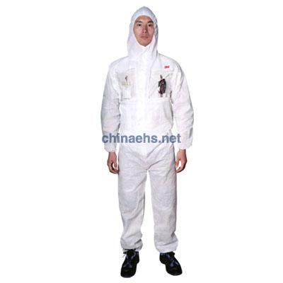 3M4515TW 白色帶帽連體防護(hù)服